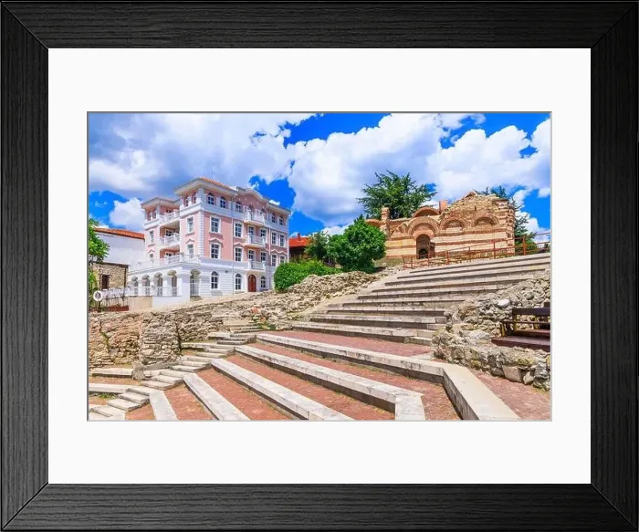 Framed Print : Nessebar (Nesebar), Bulgaria. Ancient Theatre of Nessebar. Black Sea Coast, Burgas Framed Print : Nessebar (Nesebar), Bulgaria. Ancient Theatre of Nessebar. Black Sea Coast, Burgas