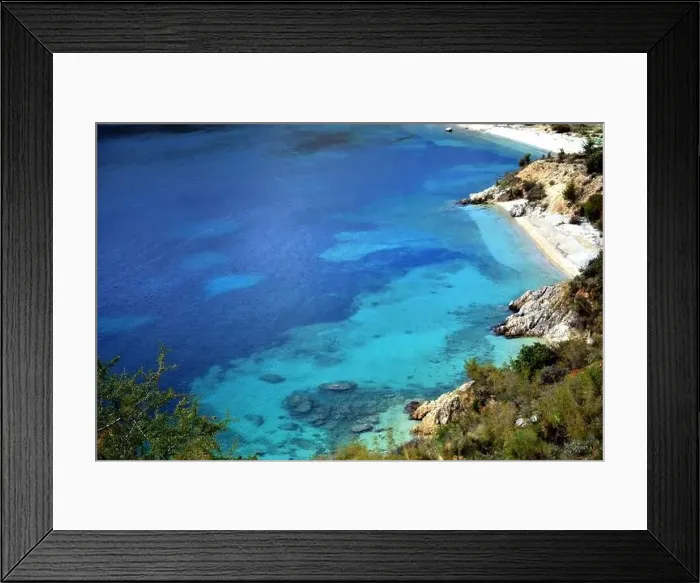 Framed Print : Crystal clear waters with sandy beaches and secluded bays Framed Print : Crystal clear waters with sandy beaches and secluded bays