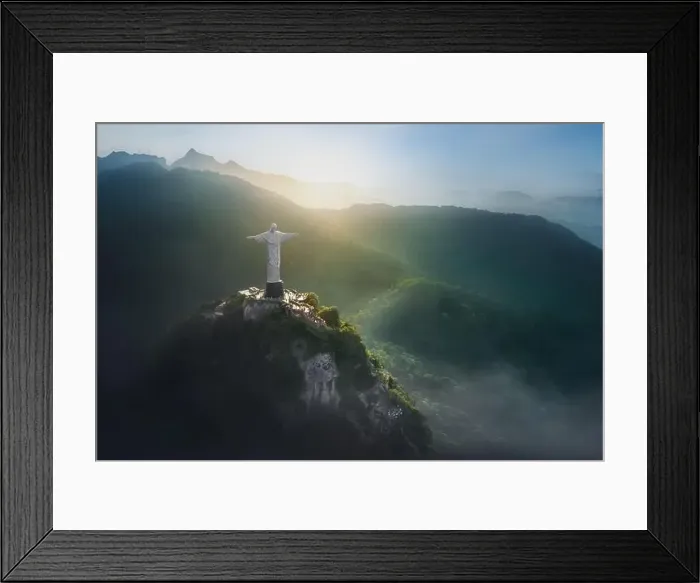 Framed Print : Christ the Redeemer Statue on top of Corcovado Mountain - Rio de Janeiro, Brazil Framed Print : Christ the Redeemer Statue on top of Corcovado Mountain - Rio de Janeiro, Brazil