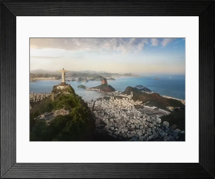 Framed Print : Aerial view of Rio with Corcovado Mountain Framed Print : Aerial view of Rio with Corcovado Mountain