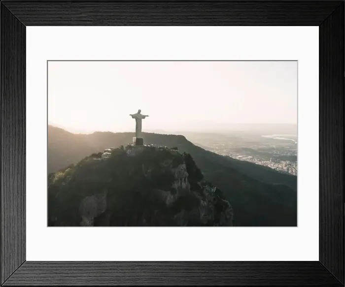 Framed Print : Christ the Redeemer Statue on top of Corcovado Mountain - Rio de Janeiro, Brazil Framed Print : Christ the Redeemer Statue on top of Corcovado Mountain - Rio de Janeiro, Brazil