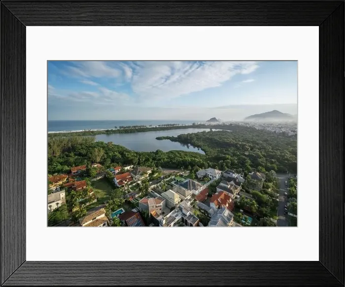 Framed Print : Aerial view of Marapendi Lagoon and Reserve at Barra da Tijuca - Rio de Janeiro, Brazil Framed Print : Aerial view of Marapendi Lagoon and Reserve at Barra da Tijuca - Rio de Janeiro, Brazil