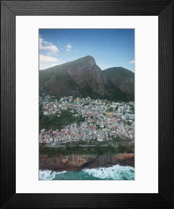 Framed Print : Vidigal Favela and Dois Irmaos Mountain (Morro Dois Irmaos) - Rio de Janeiro, Brazil Framed Print : Vidigal Favela and Dois Irmaos Mountain (Morro Dois Irmaos) - Rio de Janeiro, Brazil