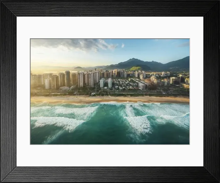 Framed Print : Aerial view of Barra da Tijuca - Rio de Janeiro, Brazil Framed Print : Aerial view of Barra da Tijuca - Rio de Janeiro, Brazil