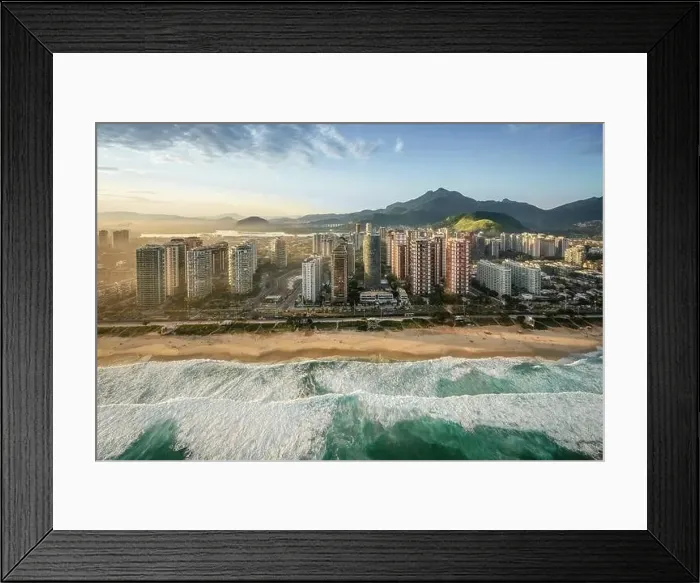 Framed Print : Aerial view of Barra da Tijuca - Rio de Janeiro, Brazil Framed Print : Aerial view of Barra da Tijuca - Rio de Janeiro, Brazil