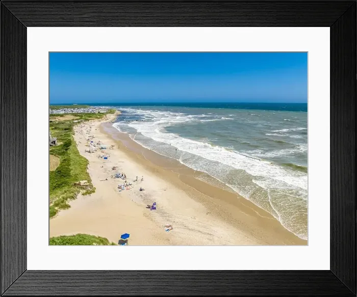 Framed Print : Aerial view of ditch plains on a summer day Framed Print : Aerial view of ditch plains on a summer day