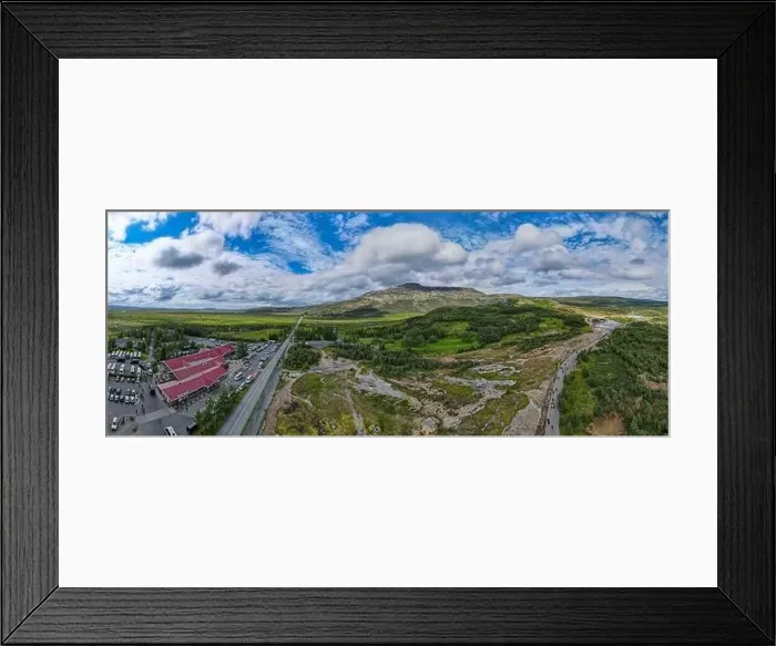 Framed Print : Drone view at the geothermal field of Geysir on Iceland Framed Print : Drone view at the geothermal field of Geysir on Iceland