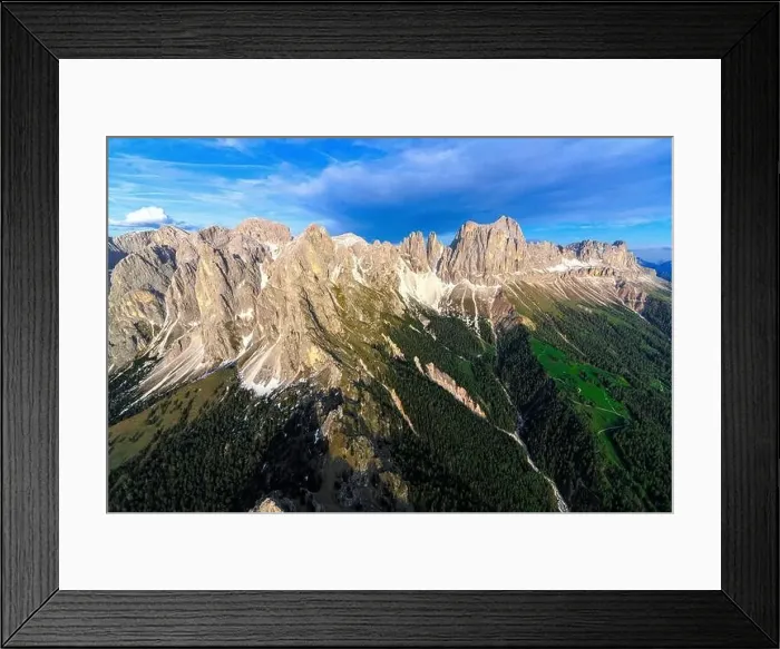 Framed Print : Aerial view of Cima Catinaccio Rosengarten Framed Print : Aerial view of Cima Catinaccio Rosengarten