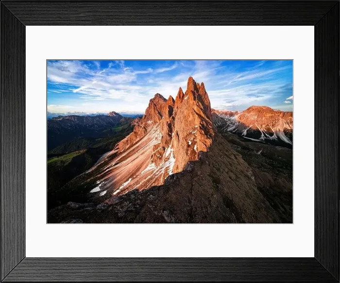 Framed Print : Majestic peaks of Odle group, Seceda Framed Print : Majestic peaks of Odle group, Seceda