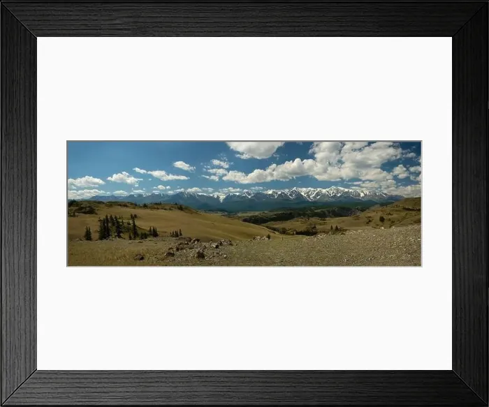 Framed Print : Landscape of mountains in summer. Panorama Framed Print : Landscape of mountains in summer. Panorama