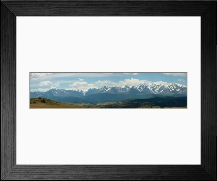Framed Print : Landscape of mountains in summer. Panorama