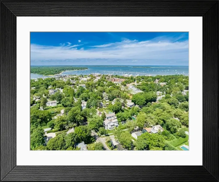 Framed Print : Aerial view of Sag Harbor, NY Framed Print : Aerial view of Sag Harbor, NY