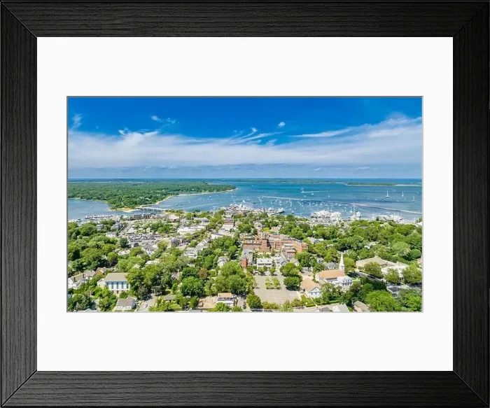 Framed Print : Aerial view of Sag Harbor, NY Framed Print : Aerial view of Sag Harbor, NY