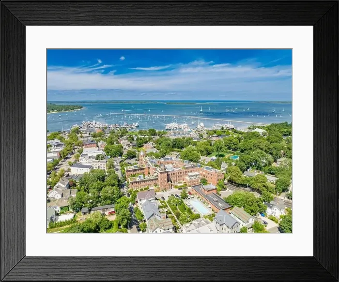 Framed Print : Aerial view of Sag Harbor, NY Framed Print : Aerial view of Sag Harbor, NY