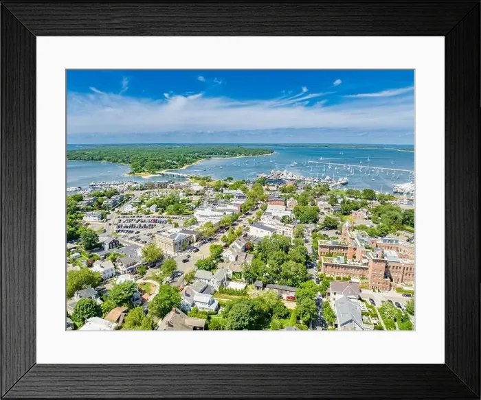 Framed Print : Aerial view of Sag Harbor, NY Framed Print : Aerial view of Sag Harbor, NY