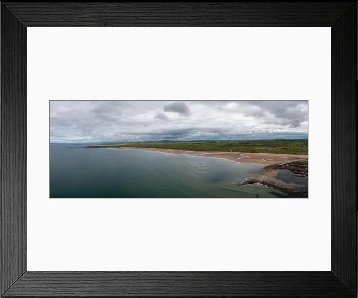 Framed Print : drone panorama landscape of Doughmore Bay and Beach in County Clare in western Ireland Framed Print : drone panorama landscape of Doughmore Bay and Beach in County Clare in western Ireland