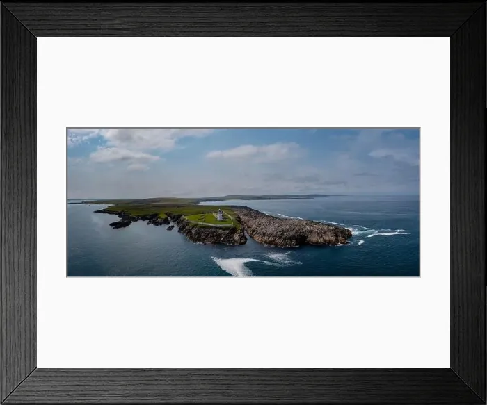 Framed Print : panorama landscape of St. John's Point and the lighthouse in Donegal Bay in the northwest of Ireland