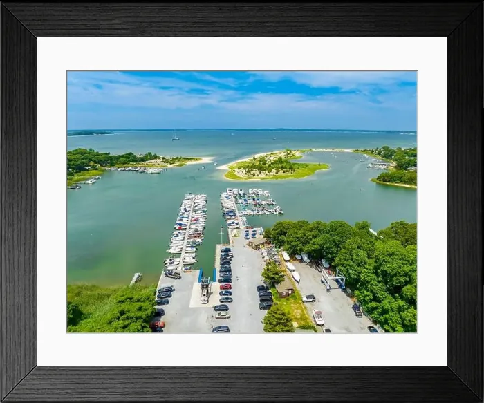Framed Print : Aerial view of Mill Creek Marina, Sag Harbor, NY Framed Print : Aerial view of Mill Creek Marina, Sag Harbor, NY