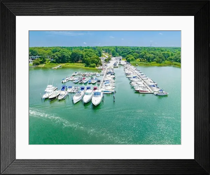 Framed Print : Aerial view of Mill Creek Marina, Sag Harbor, NY Framed Print : Aerial view of Mill Creek Marina, Sag Harbor, NY