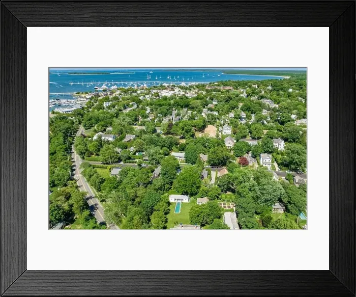 Framed Print : Aerial Landscape of Sag Harbor, NY Framed Print : Aerial Landscape of Sag Harbor, NY