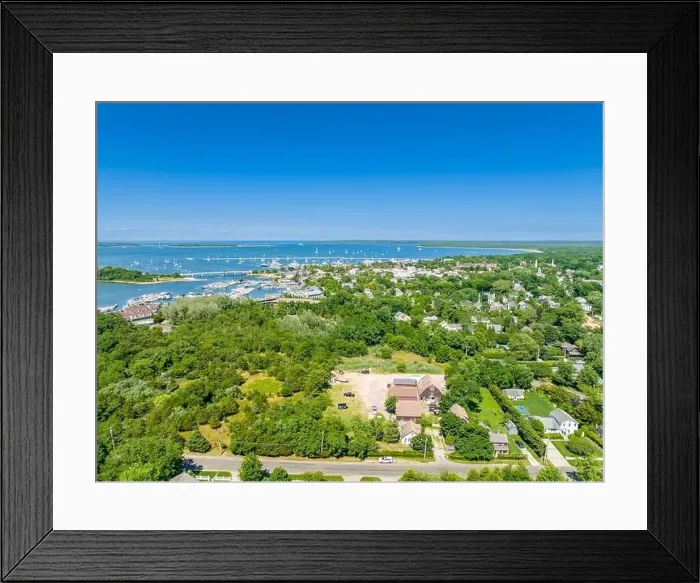 Framed Print : Aerial view of Sag Harbor, NY Framed Print : Aerial view of Sag Harbor, NY