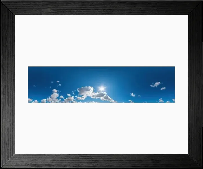 Framed Print : Blue sky panorama with Cirrus clouds Framed Print : Blue sky panorama with Cirrus clouds
