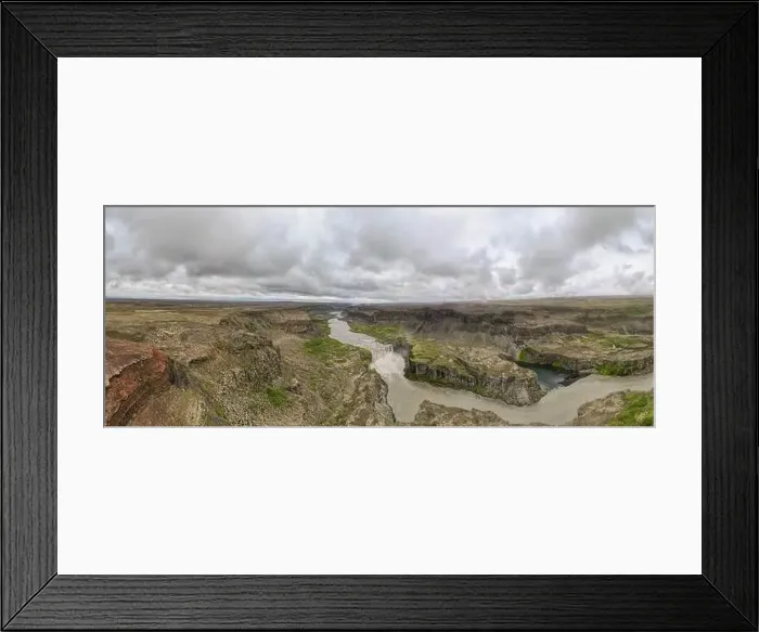 Framed Print : Drone view at Dettifoss waterfall on Iceland Framed Print : Drone view at Dettifoss waterfall on Iceland