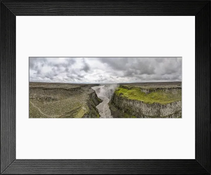 Framed Print : Drone view at Dettifoss waterfall on Iceland Framed Print : Drone view at Dettifoss waterfall on Iceland