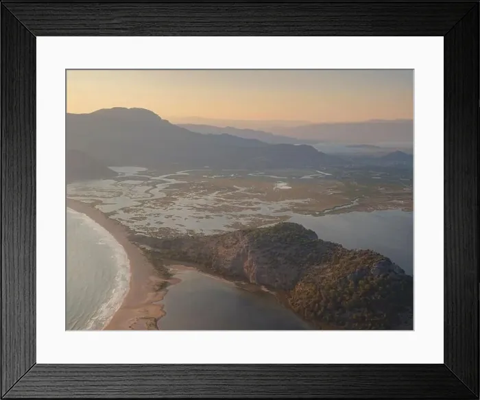 Framed Print : Travel to Best touristic destination, viewpoint over Dalyan. Iztuzu Beach Drone Photo, Aegean Sea, Dalyan Mugla Turkey Framed Print : Travel to Best touristic destination, viewpoint over Dalyan. Iztuzu Beach Drone Photo, Aegean Sea, Dalyan Mugla Turkey
