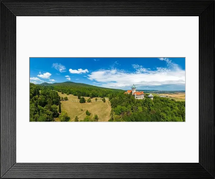 Framed Print : Aerial drone fly near Smolenice castle, Slovakia. Trnava region, Litle Carpathians Framed Print : Aerial drone fly near Smolenice castle, Slovakia. Trnava region, Litle Carpathians