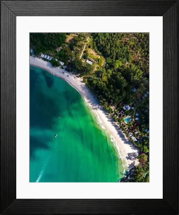 Framed Print : Aerial view of Bottle beach and viewpoint, in Koh Phangan, Thailand Framed Print : Aerial view of Bottle beach and viewpoint, in Koh Phangan, Thailand
