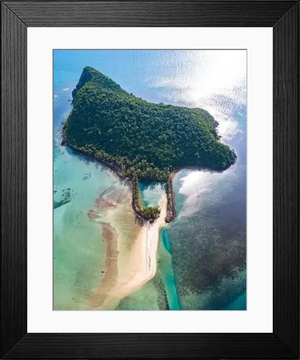 Framed Print : Aerial view of Thong Sala pier, boat and koh Tae Nai in koh Phangan, Thailand Framed Print : Aerial view of Thong Sala pier, boat and koh Tae Nai in koh Phangan, Thailand