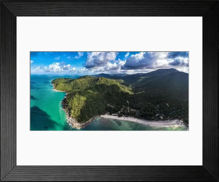 Framed Print : Aerial view of Bottle beach and viewpoint, in Koh Phangan, Thailand Framed Print : Aerial view of Bottle beach and viewpoint, in Koh Phangan, Thailand