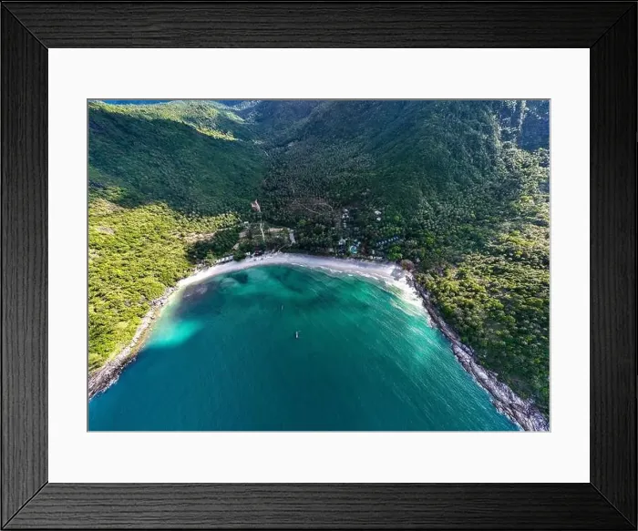 Framed Print : Aerial view of Bottle beach and viewpoint, in Koh Phangan, Thailand Framed Print : Aerial view of Bottle beach and viewpoint, in Koh Phangan, Thailand