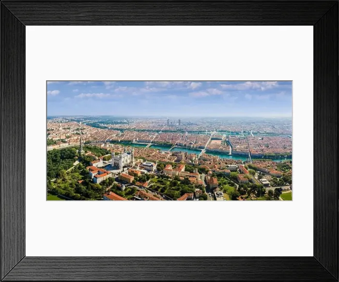 Framed Print : Lyon panorama with Fourviere basilica Framed Print : Lyon panorama with Fourviere basilica