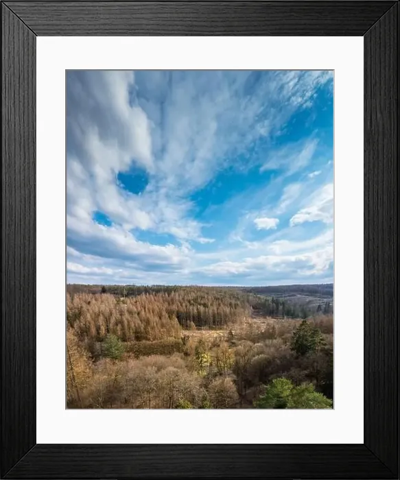 Framed Print : Aerial view over forests and meadows of Westerwald, Altenkirchen, Germany Framed Print : Aerial view over forests and meadows of Westerwald, Altenkirchen, Germany