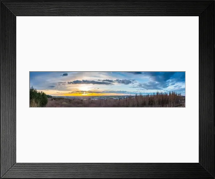 Framed Print : Sunset, Aerial view over forests and meadows of Westerwald, Altenkirchen, Germany Framed Print : Sunset, Aerial view over forests and meadows of Westerwald, Altenkirchen, Germany