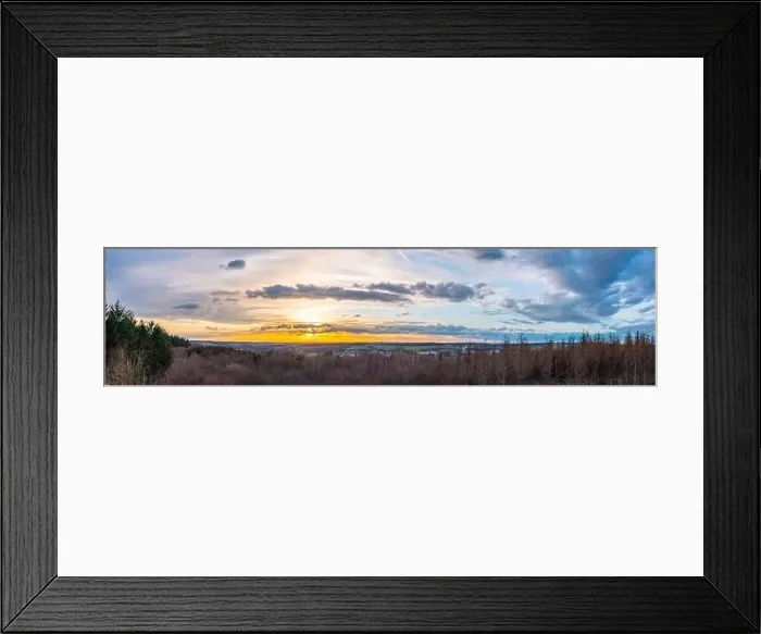 Framed Print : Sunset, Aerial view over forests and meadows of Westerwald, Altenkirchen, Germany Framed Print : Sunset, Aerial view over forests and meadows of Westerwald, Altenkirchen, Germany