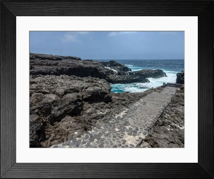 Framed Print : aerial drone flight over the beautiful canary island el hierro in spain in summer Framed Print : aerial drone flight over the beautiful canary island el hierro in spain in summer
