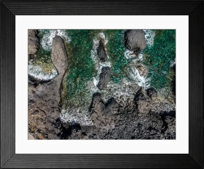 Framed Print : aerial drone flight over the beautiful canary island el hierro in spain in summer Framed Print : aerial drone flight over the beautiful canary island el hierro in spain in summer