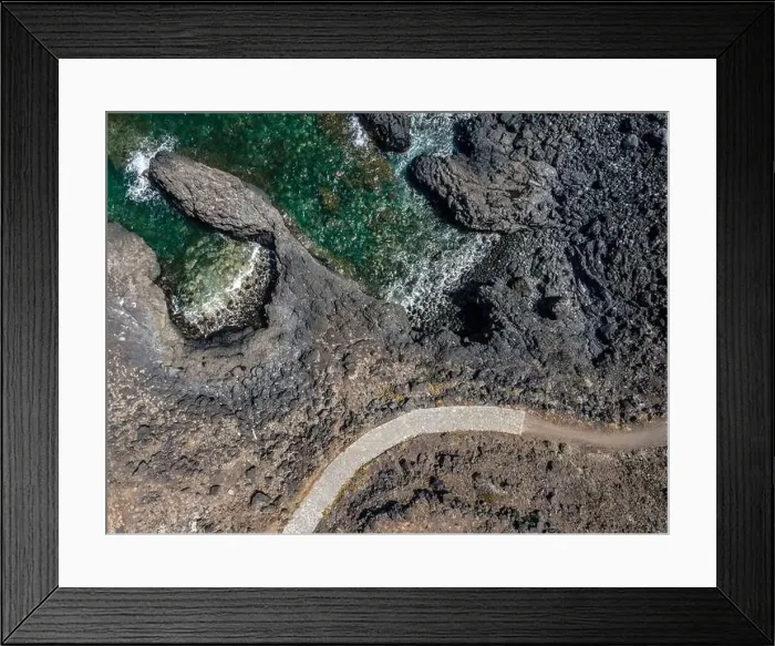 Framed Print : aerial drone flight over the beautiful canary island el hierro in spain in summer Framed Print : aerial drone flight over the beautiful canary island el hierro in spain in summer