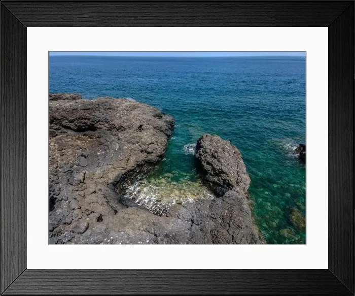 Framed Print : aerial drone flight over the beautiful canary island el hierro in spain in summer Framed Print : aerial drone flight over the beautiful canary island el hierro in spain in summer