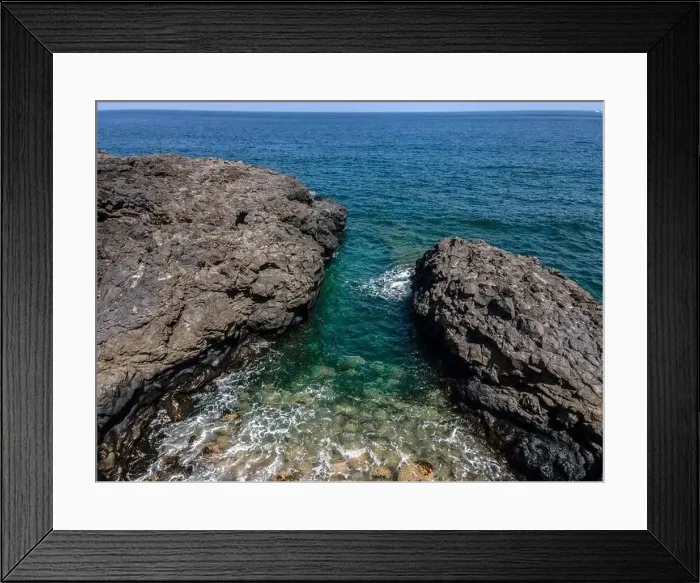 Framed Print : aerial drone flight over the beautiful canary island el hierro in spain in summer Framed Print : aerial drone flight over the beautiful canary island el hierro in spain in summer