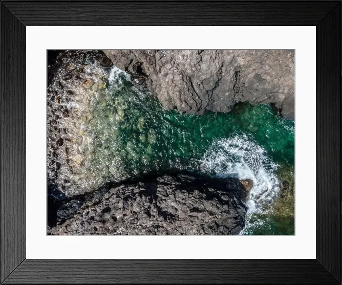Framed Print : aerial drone flight over the beautiful canary island el hierro in spain in summer Framed Print : aerial drone flight over the beautiful canary island el hierro in spain in summer
