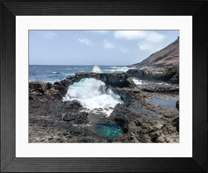 Framed Print : aerial drone flight over the beautiful canary island el hierro in spain in summer Framed Print : aerial drone flight over the beautiful canary island el hierro in spain in summer