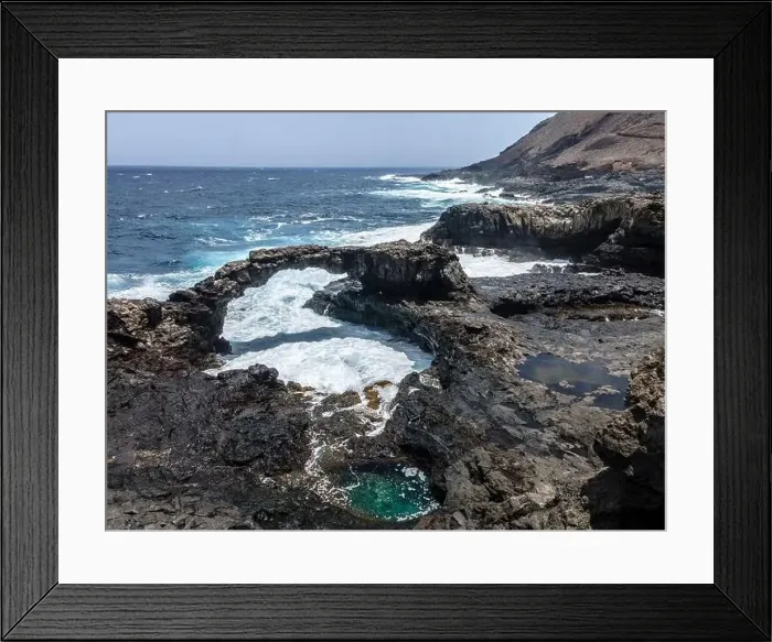 Framed Print : aerial drone flight over the beautiful canary island el hierro in spain in summer Framed Print : aerial drone flight over the beautiful canary island el hierro in spain in summer