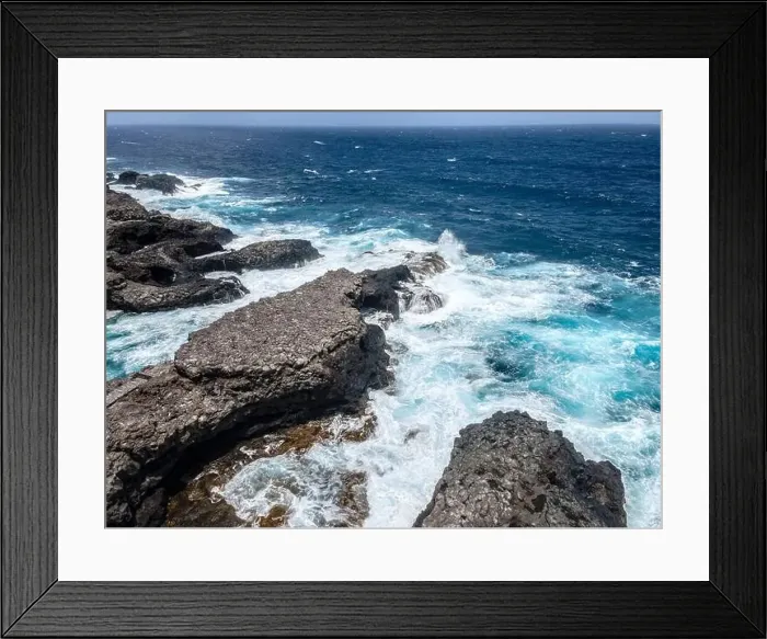 Framed Print : aerial drone flight over the beautiful canary island el hierro in spain in summer Framed Print : aerial drone flight over the beautiful canary island el hierro in spain in summer