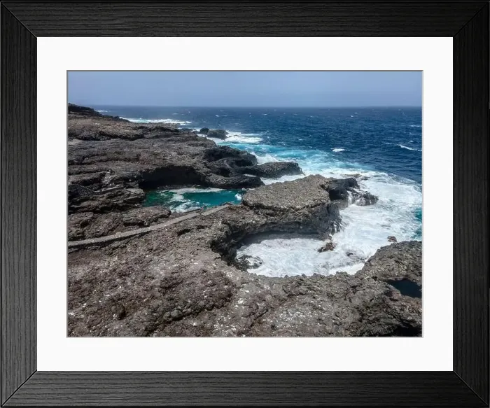 Framed Print : aerial drone flight over the beautiful canary island el hierro in spain in summer Framed Print : aerial drone flight over the beautiful canary island el hierro in spain in summer