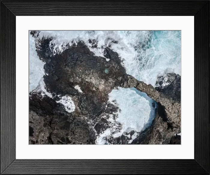 Framed Print : aerial drone flight over the beautiful canary island el hierro in spain in summer Framed Print : aerial drone flight over the beautiful canary island el hierro in spain in summer