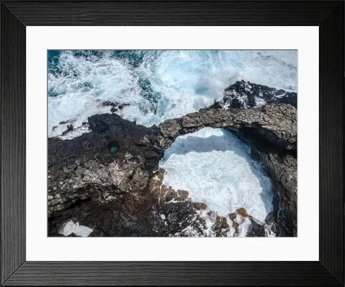 Framed Print : aerial drone flight over the beautiful canary island el hierro in spain in summer Framed Print : aerial drone flight over the beautiful canary island el hierro in spain in summer